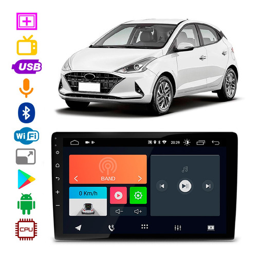 Radio Hyundai Hb20 2020 A 2021 9 Pol Bt Android Aplicativos