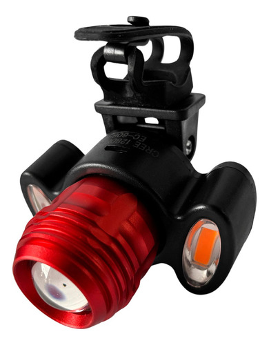 Farol Lanterna Led Dianteira Bike Recarregável Usb Com Zoom Cor Vermelho