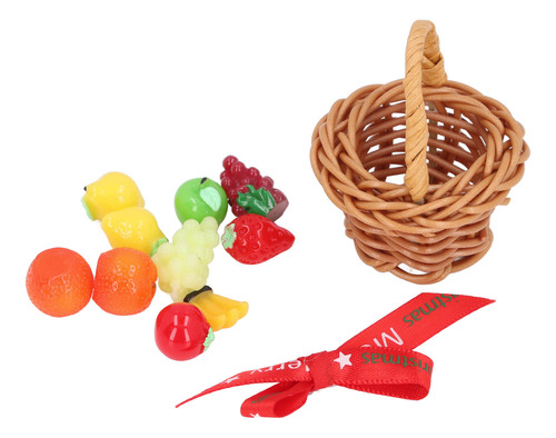 Cesta De Fruta En Miniatura, 3 Unidades, Divertida Simulació