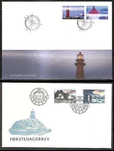 Imagem 1 de 6 de # Mcn # Lote Temático 1978/17 - Faróis - X10 Fdc's Novos