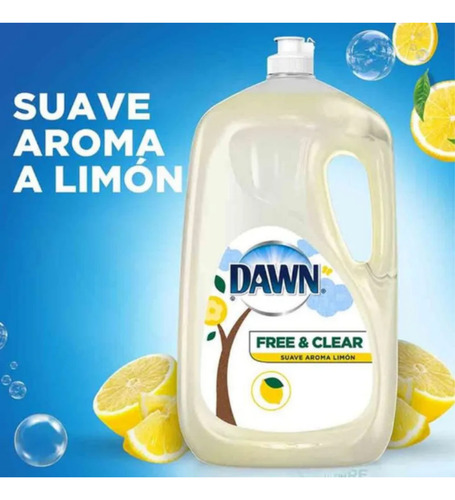 Lavatrastes Dawn Free & Clear Detergente Líquido 2.6 L