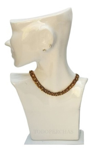 Imagen 2 de 4 de Busto Cara Torso Exhibidor Collares Aros Cadenas Bijouterie