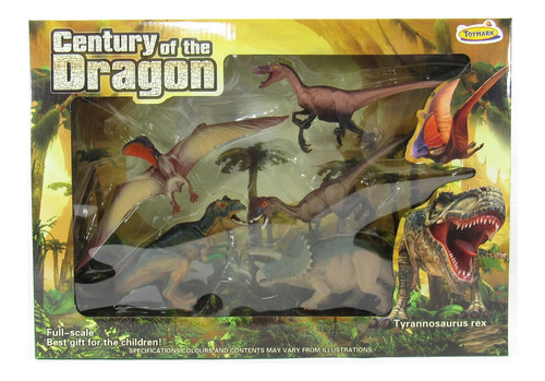 Set De Dinosaurios Con 5 Piezas Incluye T-rex Juguete Niños