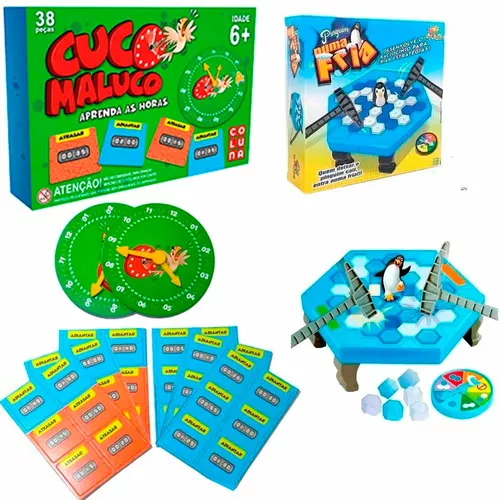 Jogo Quebra Gelo Pinguim Game Com Martelo Clássico Divertido - Art