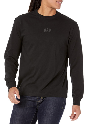 Gap Playera De Manga Larga Con Logotipo Para Hombre, Ajuste