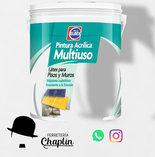 Pintura Acrílica Multiuso Elbex 1 Lt Ferretería Chaplin