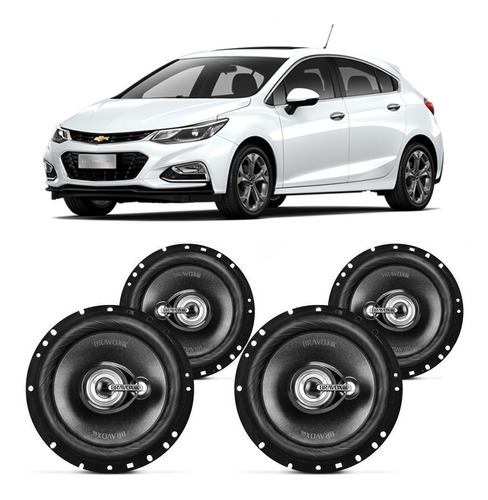 Auto Falante Gm Cruze 2017 A 2023 Bravox 240w Rms 4 Portas