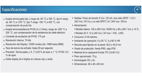 Control De Temperatura Pid N1040-pr Novus