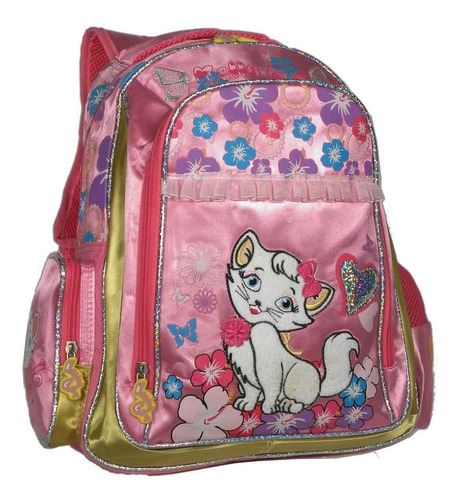 Mochila Escolar Infantil Meninas 3 A 5 Anos Gatinha T. Medio