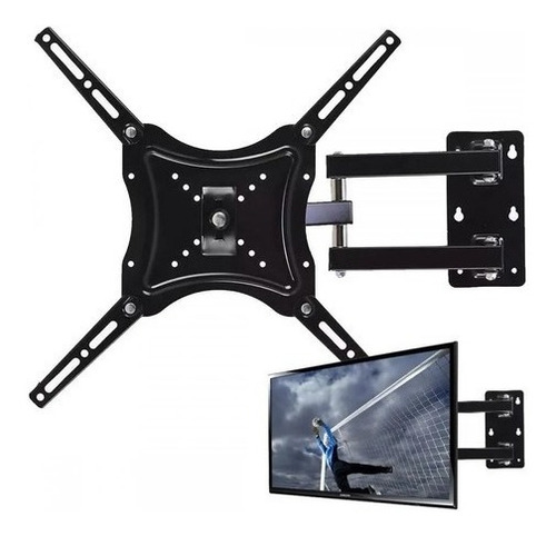 Soporte Tv Owen 32 A 55'' Brazo Articulado Vesa 40x40cm Color Negro