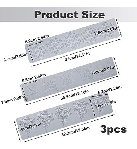 Molde Para Fondant Para Tartas, 3 Piezas, Forma De Panal De