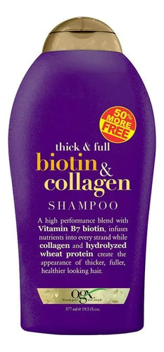 Shampoo Ogx Biotin & Collagen 50% Free 577ml Organix