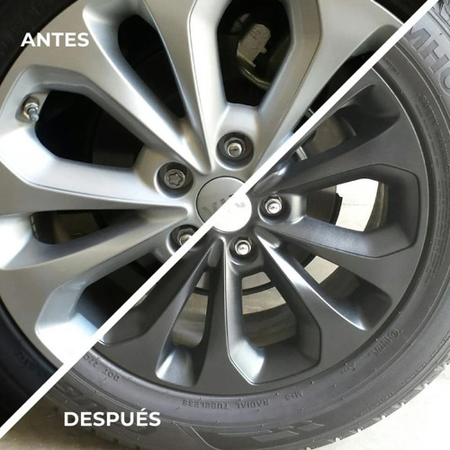 Imagen 2 de 11 de Kit Stretch X 4 Pintura Para Llantas 18 O Mas Negro Satinado