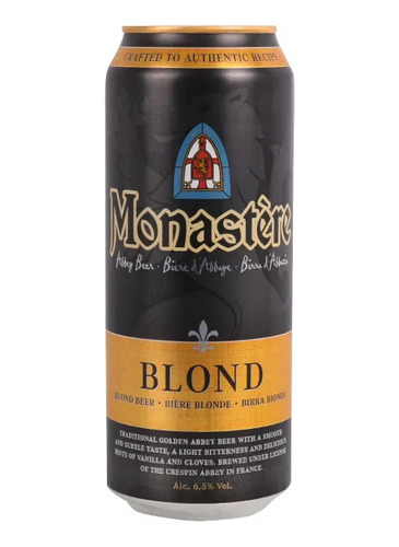 Cerveza Importada Monastere Blond Lata 500 Ml