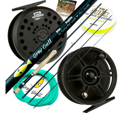 Combo Fly Pesca Con Mosca Profesional Premium Completo 