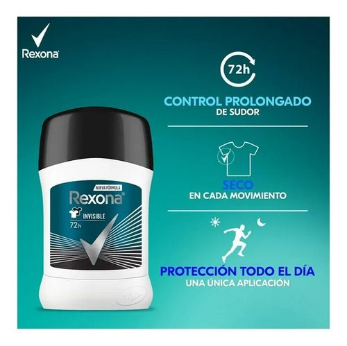 Desodorante Rexona Invisible Barra X6 Unid