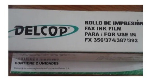 Rollo De Impresión Para Fax Delcop Original(356/374/387/392)