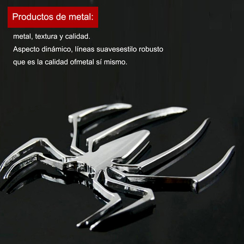 DOUAD 2 calcomanías metálicas 3d araña reflejante adhesivo resistente al agua y calor