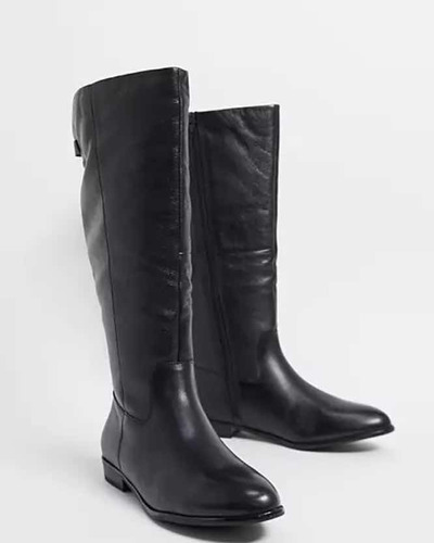 Bota Cuero Negro Marca Aldo *39 Mujer