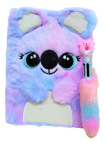 Cuaderno Anotador Infantil Peluche C/ Lapicera Jeg 15222 Color KOALA MULTICOLOR