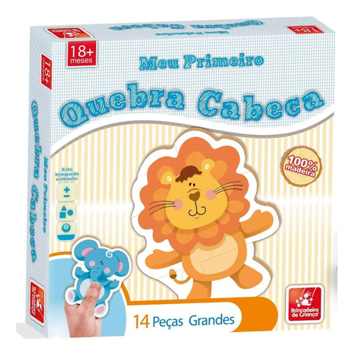 Meu Primeiro Quebra-cabeça Em Madeira 14 Peças