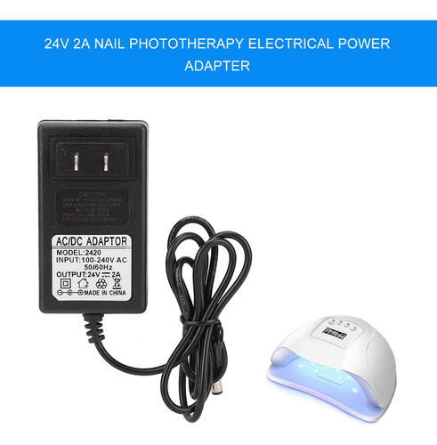 Adaptador De Alimentación Para Lámpara De Uñas 24v2a 48w