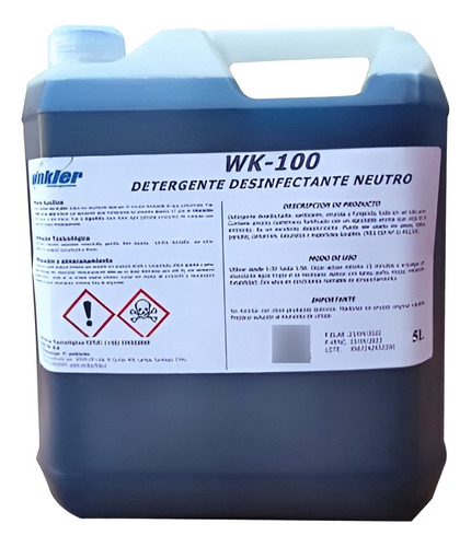Cloro Hipoclorito Sodio 3% Winkler Wk-cl 1 Litro