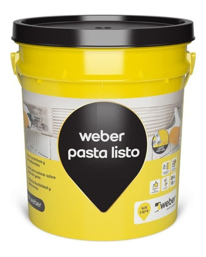 Pasta Pegamento Cerámica Sobre Placa De Yeso 25 Kg Weber Mm