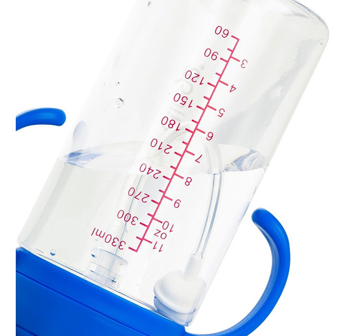 Imagem 2 de 3 de Copo Treinamento Transparente Com Canudo Clingo 330ml