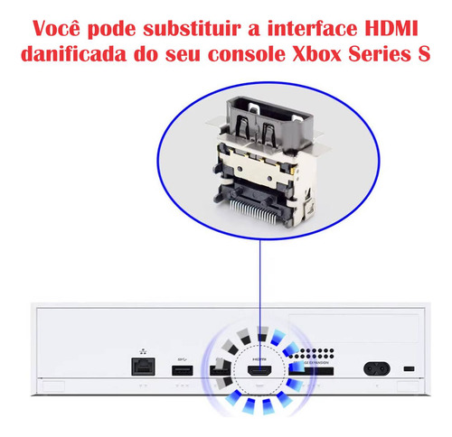 Conector De Entrada Hdmi Compatível Com Xbox Series S