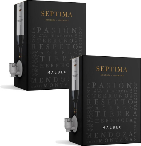 Bag In Box Septima Malbec 3 Lts X2 - Oferta Celler