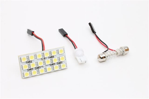 Placa Autoadhesiva 12v 18 Leds 5050 Blanco Frio 46mm X 23mm