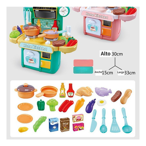 Aplicable A Cocinita Infantil Para Niñas Luz, Sonido Y Agua