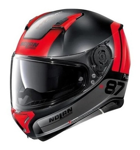 Capacete Nolan N87 Plus Distinctive Preto Vermelho Fosco Cor Vermelho/Preto Tamanho do capacete 60/L