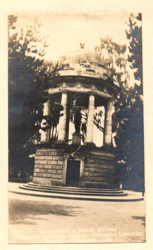 Simón Bolívar Templete De 1883 Fotografía Antigua