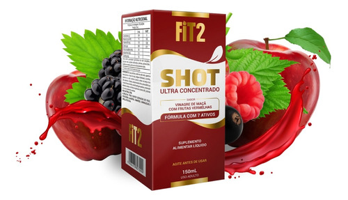 Shot Fit2 Vinagre De Maçã Suplemento Alimentar Natural 150ml