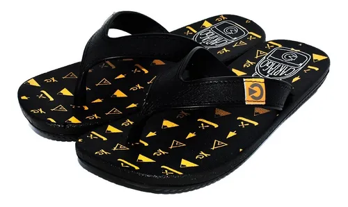 Sandalias Cartago Negro amarillo Para Ni o Originales MercadoLibre
