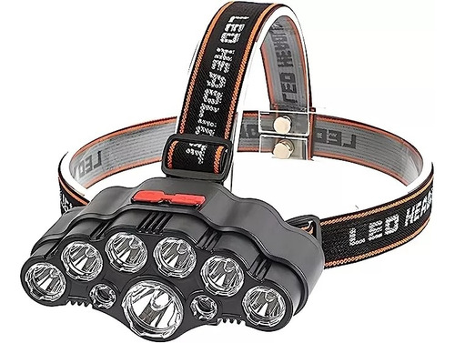 Linterna Frontal Luz Camping Lampara De Cabeza 9 Led Minero