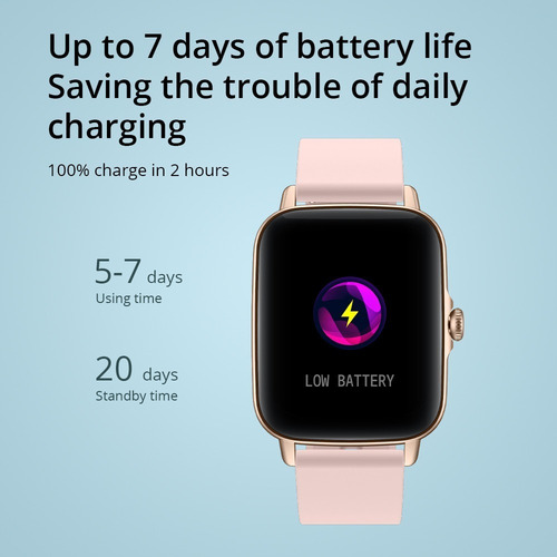 Imagen 5 de 6 de Reloj Smartwatch Colmi P28 Silicon Pink P28-p Deportes Salud