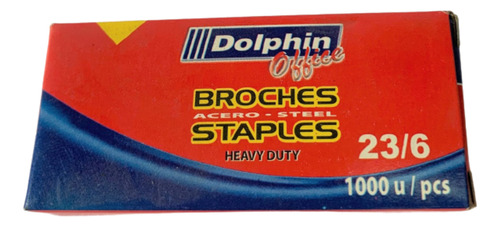 Broches Dolphin N°23/6 X 1000 P/ Abrochadora 23/6 X 5 Cajas