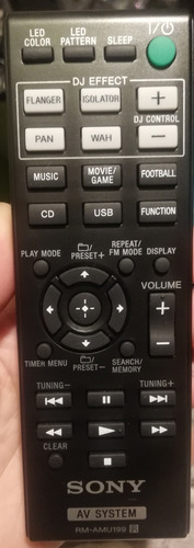 Control Remoto Sistema De Audio Sony