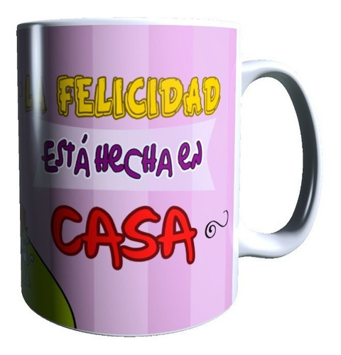 Taza Familia Simpson. La Felicidad Esta En Casa Los Simpsons