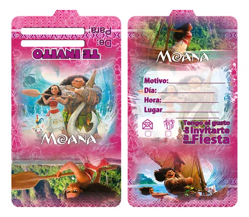 Tarjetas De Invitación Moana Para Cumpleaños
