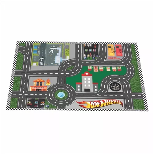 Pista Tapete Hot Wheels Grande Cidade P/ Carrinhos 160cm - Final