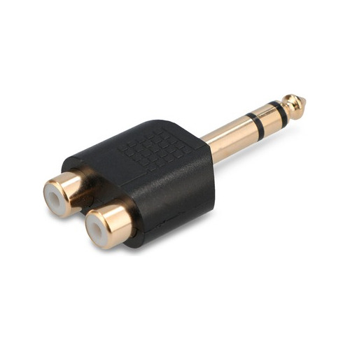 Adaptador De Audio Rca A Estéreo 6.3 Mm Negro Radioshack