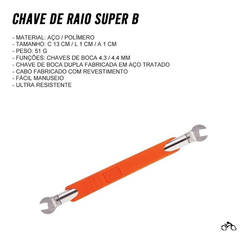 Promoción de velocidad Mtb de la llave Super B Radius Tb-5517 de 4,3/4,4 mm