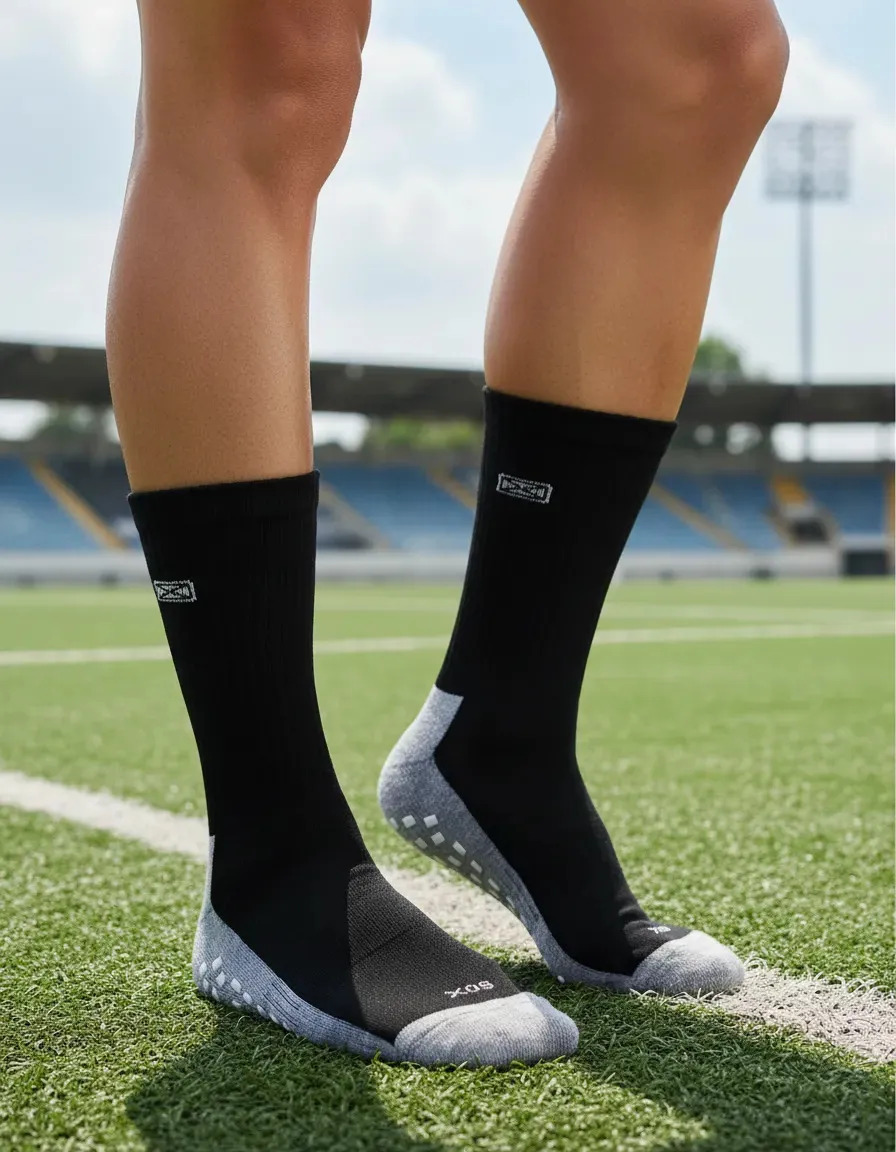 Medias Sox Antideslizantes Fútbol Negro Talle L Plataforma Grippy