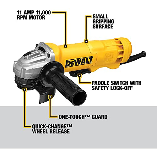 Herramienta Amoladora Angular Dewalt, 4-1/2 Pulgadas (dwe402