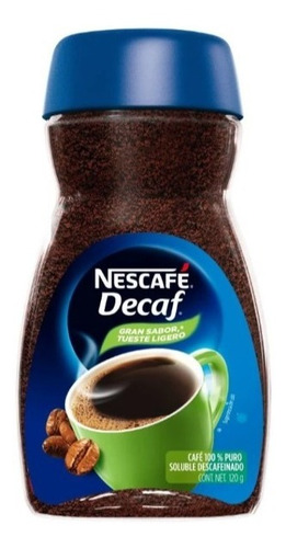 Café Soluble Nescafé Decaf Sin Cafeína 120 G (2 Frascos)