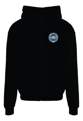 Campera Con Capucha Escudo Bordado Frente Taekwondo 